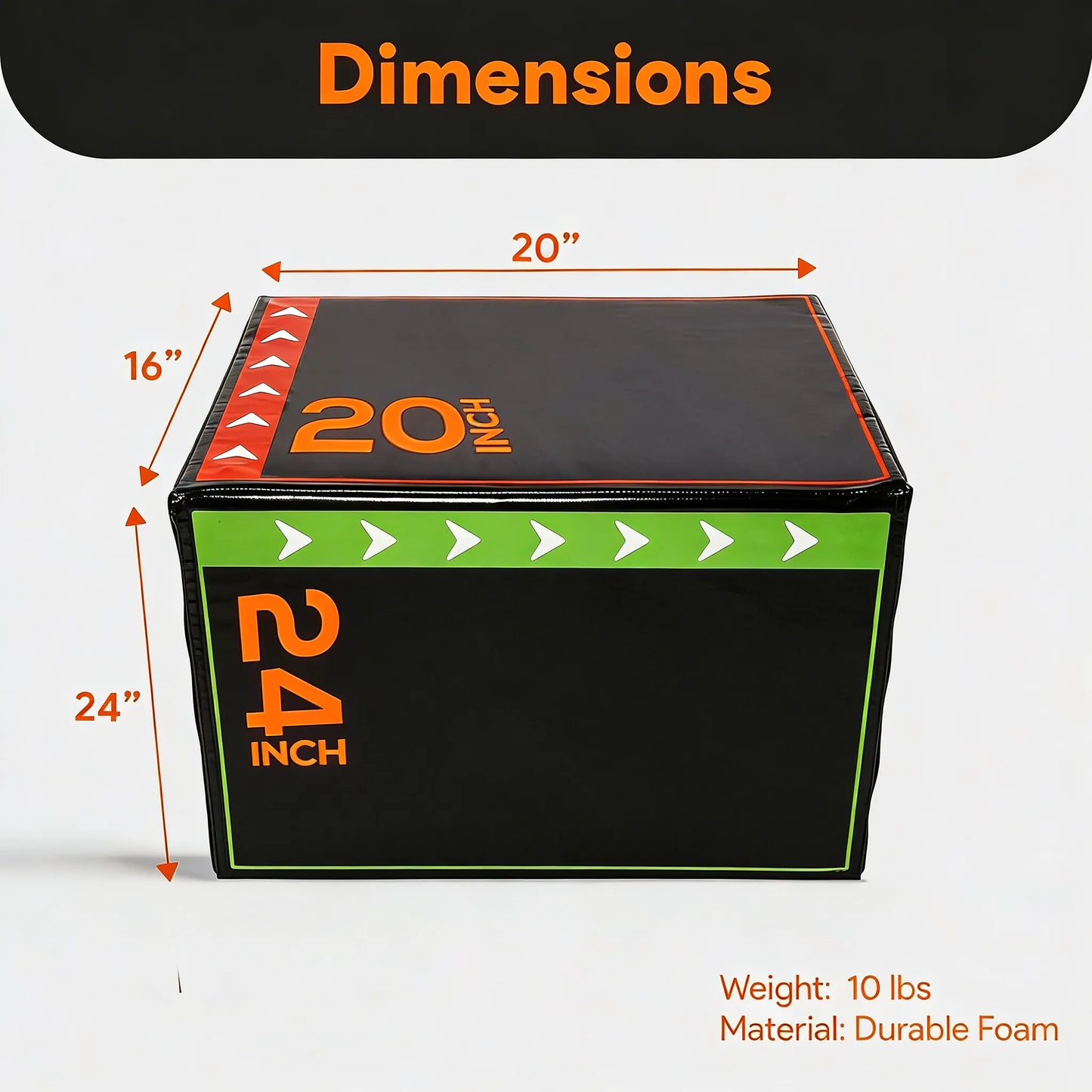 3-in-1 Foam Plyo Box with Non-Slip Surface