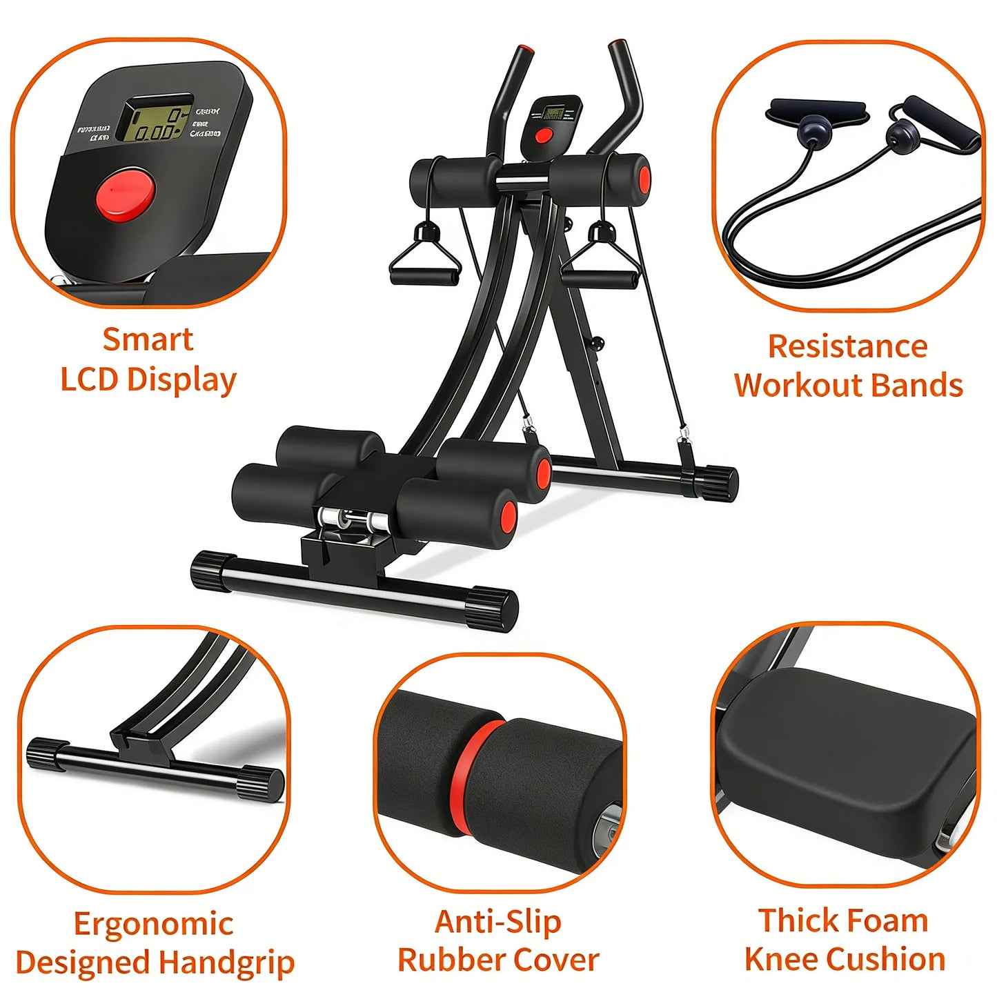 Ab Crunch Assistant with Adjustable Resistance