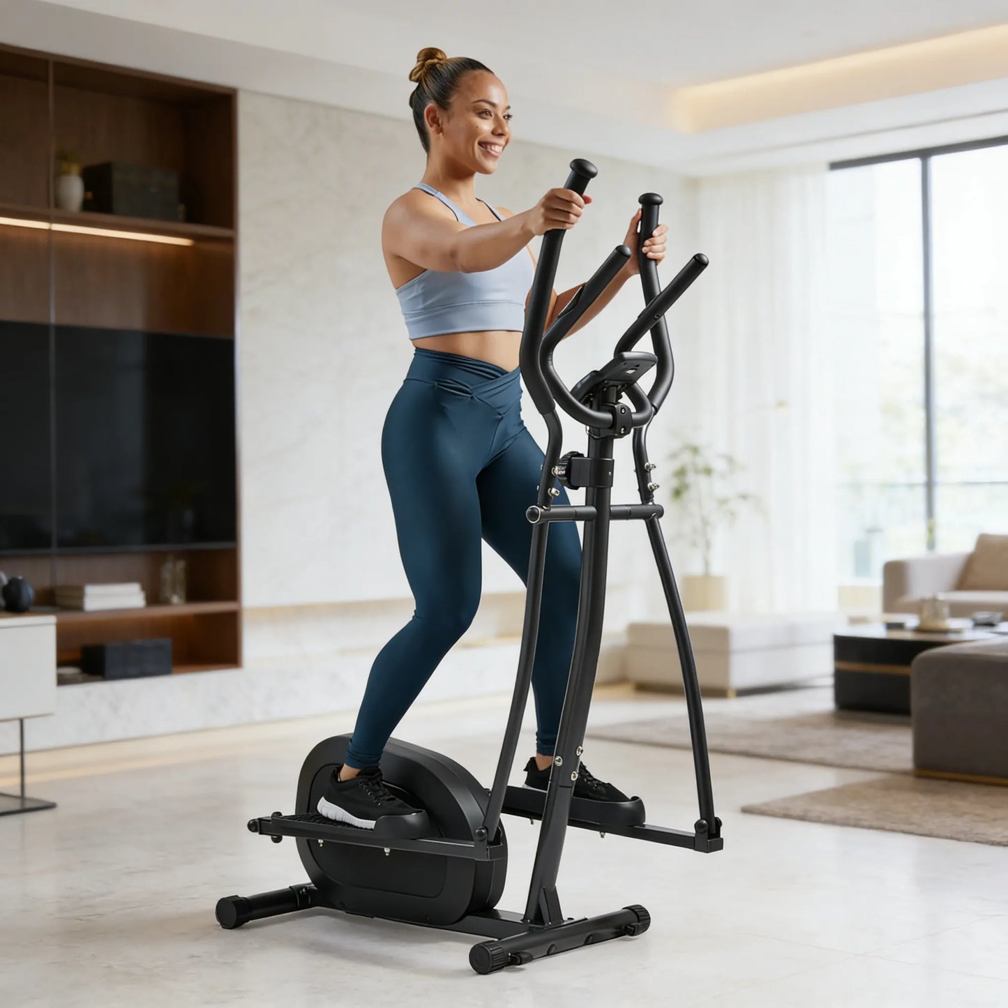 Smart Magnetic Elliptical with Heart Rate Monitor